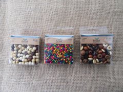 (image for) 12Packets Colorful Round Wooden Beads 5-10mm Dia. Mixed