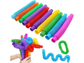 6Pkt x 3Pc Telescopic Tube Sensory Stretch Pull Tubes Fidget Toy
