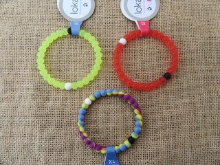 12Pcs Rubber Beads Braclets 7.5cm Dia. XL Size Mixed (image for) 12Pcs Rubber Beads Braclets 7.5cm Dia. XL Size Mixed