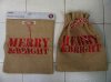2Pcs Hemp Hessian Christmas Santa Sack Gift Storage Bag
