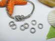 (image for) 100pcs Tibetan Silver Circle Beads European Design Yw-pa-mb50