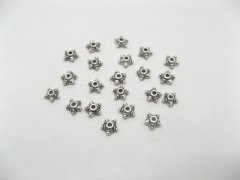 (image for) 1000 Antique Pewter Silver Star 7mm Bead Caps
