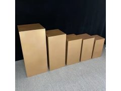 (image for) 1Set x 5Pcs Golden Cube Square Plinth Cylinder Pedestal Wedding