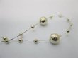 1Roll X 60Meter Golden Beaded Garland for Wedding Craft Dia.8mm (image for) 1Roll X 60Meter Golden Beaded Garland for Wedding Craft Dia.8mm