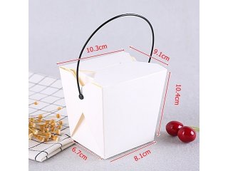 36X HQ White Noodle Box with Handle 780ml