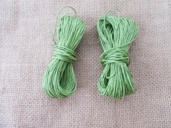 6Pcs x 19M Green Waxen Strings Jewlery Rope 1mm Dia 6Pcs x 19M Green Waxen Strings Jewlery Rope 1mm Dia