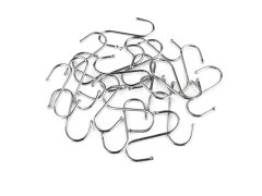 (image for) 40Pcs Metal S-Shaped Pot Rack Hooks 6.5cm Long