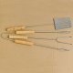 3Sets x 3Pcs Wooden Handle BBQ Tool Set Stick Clip Spatula 3Sets x 3Pcs Wooden Handle BBQ Tool Set Stick Clip Spatula