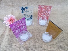 (image for) 24Pcs Glass Tea Light Holder Front Cover Wedding Party Favor