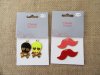 20Packets X 2Pcs Skull Moustache Pendant Charm for Jewellery Mak