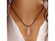 (image for) 10X Rose Quartz Pendant Hexagon Prism Beads Charms for Necklace