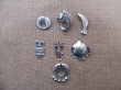 (image for) 30Pcs Antique Silver Color Alloy Metal Pendants Charms Assorted
