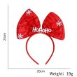 6Pcs Red Sequin Glitter Bow Christmas Headband Head Hair Hoop (image for) 6Pcs Red Sequin Glitter Bow Christmas Headband Head Hair Hoop