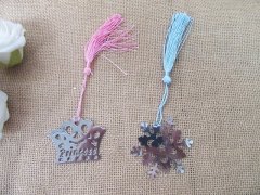 12Pcs Crown Princess Snowflakes Design Bookmark w/Tassel Party F 12Pcs Crown Princess Snowflakes Design Bookmark w/Tassel Party F