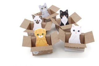 40 Cute 3D Cat in Box Sticky Notes Kitty House it Memo Pad