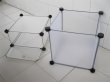 1Set White Plastic Stackable Rack Display Organizer (image for) 1Set White Plastic Stackable Rack Display Organizer