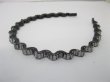 (image for) 1x12Pcs Waved Hairband Hair Bands with Rhinestone Silvery