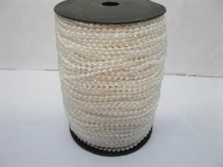 1Roll X 65Yds Pearl Color Ball Beaded Chain for Craft 4mm