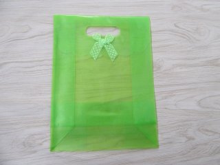 12 New Clear Green Gift Bag for Wedding Bomboniere 26x19.3x8.5cm