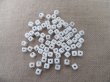 (image for) 260Grams Wooden Cube Alphabet Letter Beads 10x10mm
