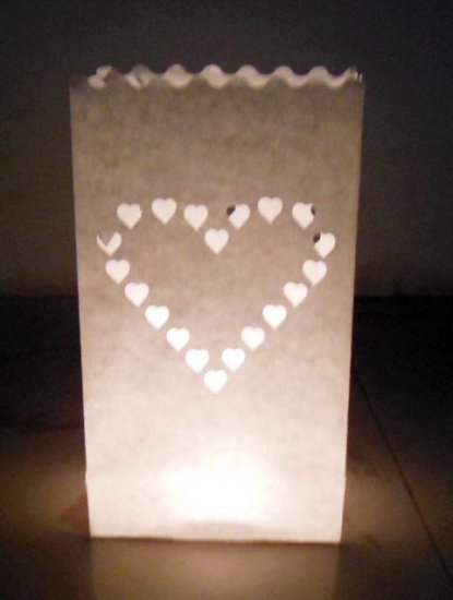 10X Heart Candle Bag Lantern Bags Wedding Party Favor - Click Image to Close