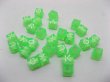 2500 Green Alphabet Letter Cube Beads 6mm (image for) 2500 Green Alphabet Letter Cube Beads 6mm
