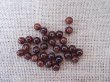 (image for) 170Pcs Lampwork Light Brown Glass Beads 10mm