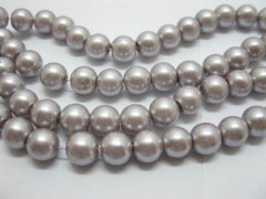 1Bag X 700pcs Glass Pearl Beads 8mm Dia.- Silver Grey 1Bag X 700pcs Glass Pearl Beads 8mm Dia.- Silver Grey