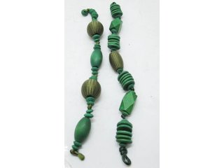 4x12Pcs Green Wooden Beaded Bracelets Bulk