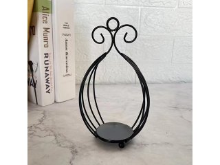 1Pc Metal European Black Mandala Candle Holder Hanging Lantern (image for) 1Pc Metal European Black Mandala Candle Holder Hanging Lantern