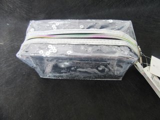 4Pcs Clear Sequin Coin Bag Purse Pencil Bag Comestic Bag Zipper (image for) 4Pcs Clear Sequin Coin Bag Purse Pencil Bag Comestic Bag Zipper