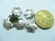 100 Tibetan Silver Plum Blossom Bali Style Spacer Beads 13mm (image for) 100 Tibetan Silver Plum Blossom Bali Style Spacer Beads 13mm