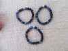 12Pcs Elastic Blue & Black Gemstone Beaded Bracelets 12Pcs Elastic Blue & Black Gemstone Beaded Bracelets