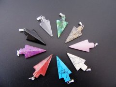 (image for) 50Pcs Charms Gemstone Arrow pendants Assorted Style