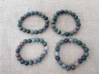 6Pcs Elastic Natural Gemstone Beaded Bracelets Assorted