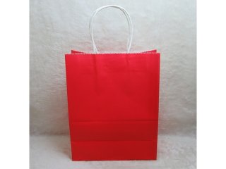 48 Bulk Kraft Paper Gift Carry Shopping Bag 33x26x12cm Red