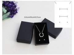 (image for) 12 Black Kraft Plain Design Gift Boxes Cardboard Jewelry Boxes 83x50x25mm