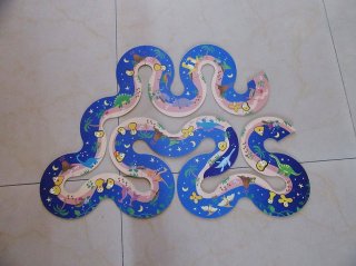 2Sets Paper Snake Jigsaw Puzzle Kid's Educational Toy