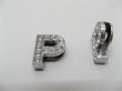 10 Fashion Rhinestone Letter "P" Beads Collar Charms (image for) 10 Fashion Rhinestone Letter "P" Beads Collar Charms