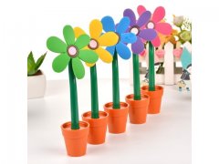 8Pcs Heronsbill Sunflower Style Ball Point Pens Mixed Color 8Pcs Heronsbill Sunflower Style Ball Point Pens Mixed Color
