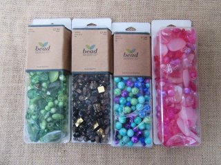 6Package Boxed Various Beads for Crafts Jewellery Making Assorte
