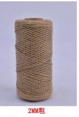 200Mtrs Burlap Rope Hemp Cord Thread Jute String DIY 2mm - Natur