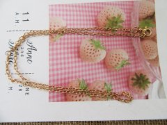 (image for) 12Pcs Golden Metal Linked Finished Chain with Clasp for Necklace