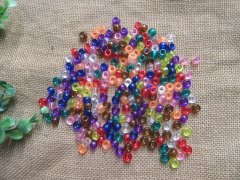 (image for) 2Packs x 650Pcs Barrel Pony Beads Loose Bead 8mm Mixed