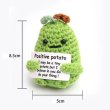 3x1Pc Positive Potato Energy Crochet Knitted doll w/Encouragement Card (image for) 3x1Pc Positive Potato Energy Crochet Knitted doll w/Encouragement Card