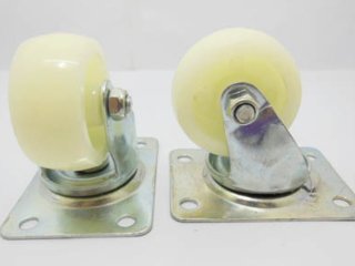 4X New White Swivel Castor Wheels 2.5"