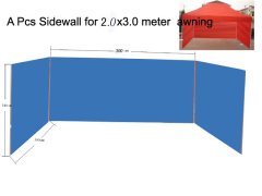 (image for) 1X Green 3 sidewall suitable for 3x4.5M Marquee