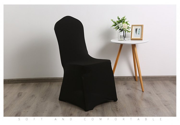 5X Black Spandex Chair Cover Strech Cover for Wedding Party - Click Image to Close