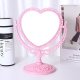 5Sets New Pink Pedestal Heart Makeup Mirror Double Sided