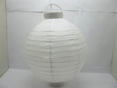 (image for) 5Pcs Plain White Led Paper Lanterns w/Mini Bulb 20cm